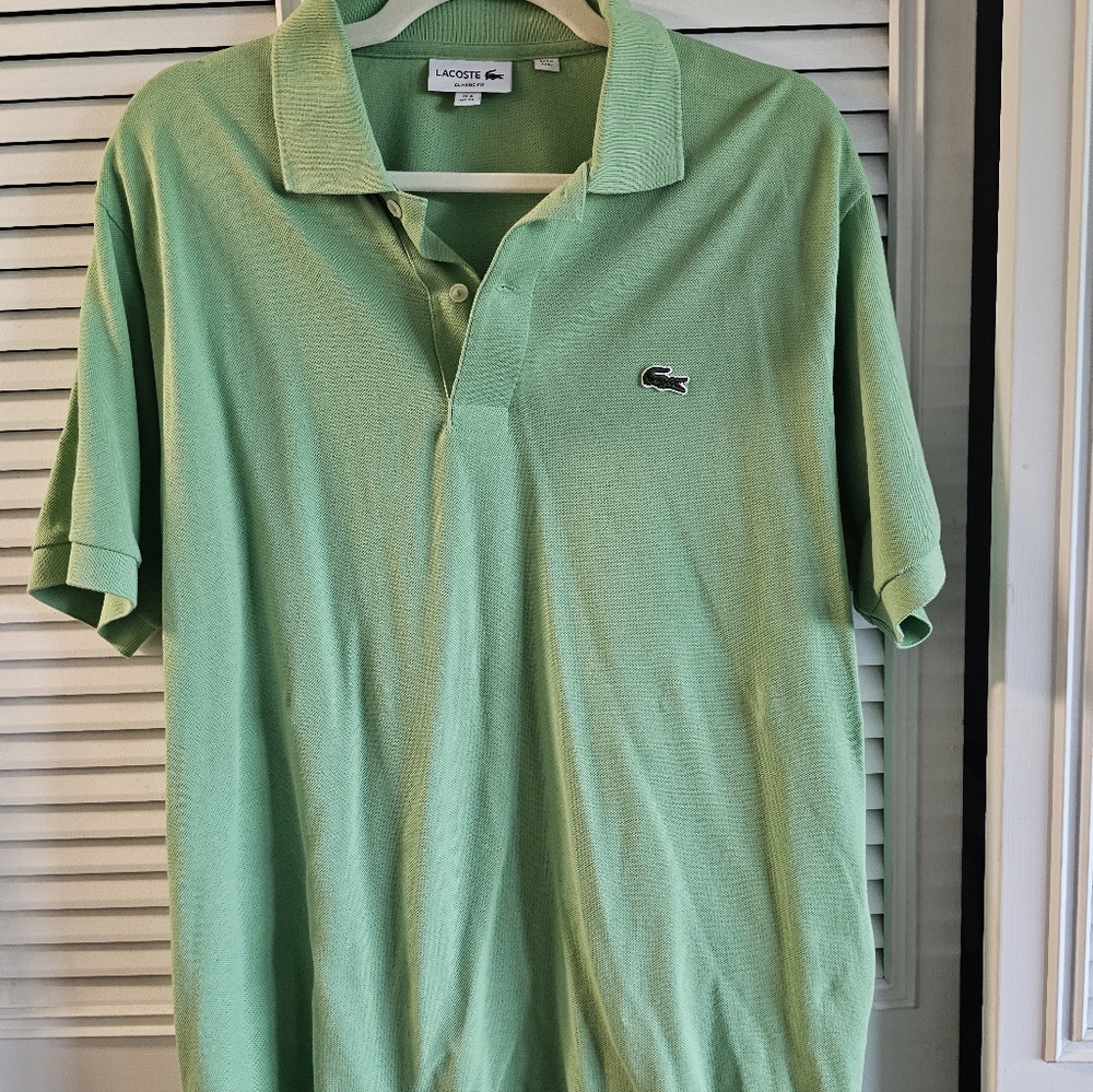 Lacoste Men's Light Green Polo Shirt